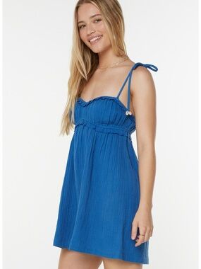 Roxy Blue Babydoll Minidress